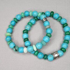 SET OF TURQUOISE / JADE BRACELET